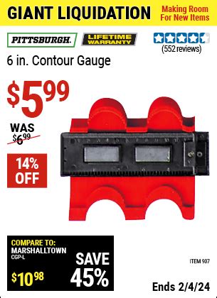 sheet metal gauge tool harbor freight|Coupons for PITTSBURGH Contour Gauge – Item .